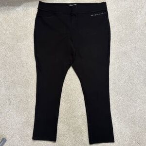 DKNY Black Knit Jeans Leggings Womens XXL Ankle Length 27" Inseam